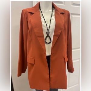 Women’s Plus Blazer Rust Color